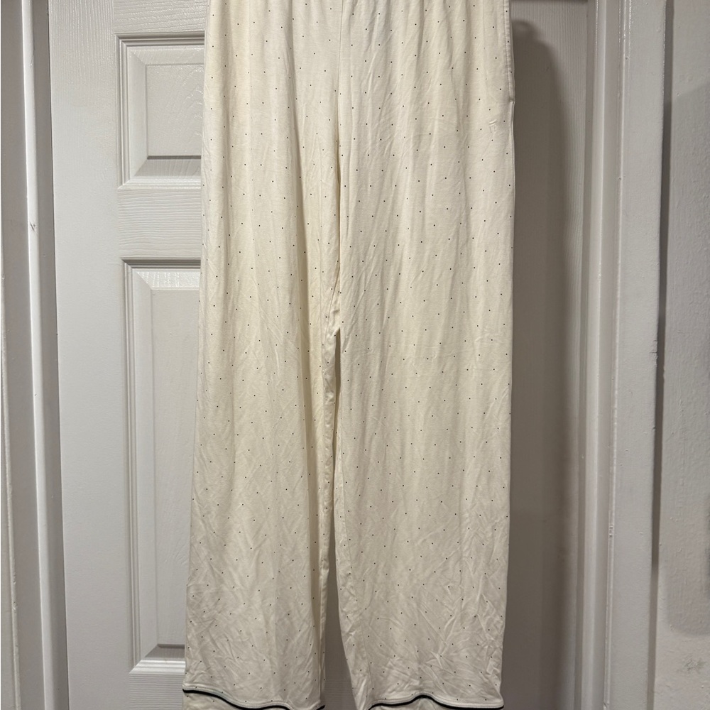 Tommy John Cream Lounge Pants with Black Accents